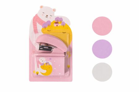 ZSZYWACZ BIUROWY PASTELOWY MINI KIESZONKOWY + ZSZYWKI 24/6
